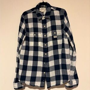 Denim & Supply Ralph Lauren Navy and White Plaid Shirt